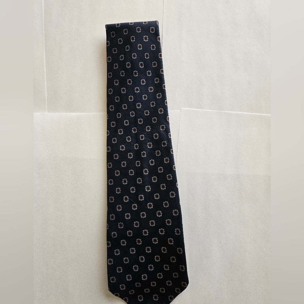 Liberty of London Navy Floral Medallion Silk Tie
